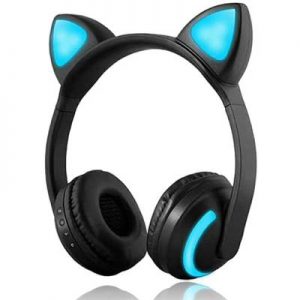 auriculares con orejas de gato para niños