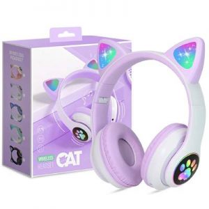 auriculares gaming para niño con orejas gato